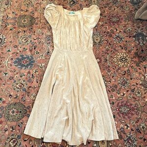 Vintage 70’s Cacharel Silk Elegant Cream With Floral Fabric